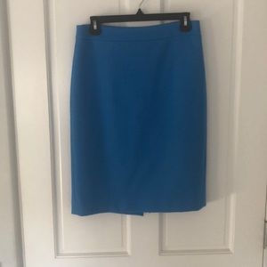 J. Crew Cobalt blue wool skirt.
